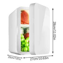 Car Fridge Camping Fridge Quiet Electric Cooler 8L Space-Saving for Workstation Apartment Road Trip Boat Dorm Marine RV Garage balta