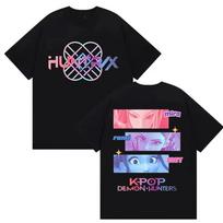 Kpop Demon Hunters Rumi Mira Zpey 2025 Film Graphic TShirt Men Women Harajuku High Quality Oversized Cotton T Shirt Streetwear S