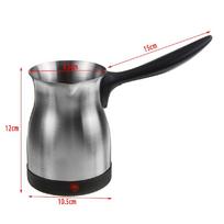 220V-240V 800W Stainless Steel Espresso Moka Pot Waterproof IPX4 Electric Turkish Greek Coffee Maker Machine gray