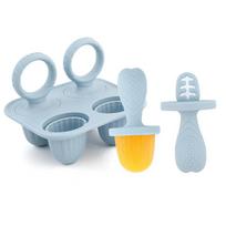New Baby Teething Ice Cream Stick Molds 4/6 Cavity Food Grade Silicone Mold With Lid Ideal For Homemade Popsicles & Icy Treats white