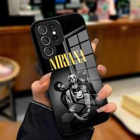 N-Nirvana Rock Band Phone Case For Samsung S26 S25 Plus S20 S20 Plus S22 Ultra S23 FE S21 Plus S21 Ultra Glass Cover Samsung S24 Ultra
