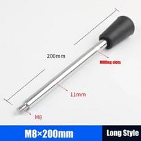 1Pcs New M6-M12 Handle Bar Bakelite Knob Long Grip Machine Work Rod Fixed Carbon Steel Bar Bench Drill Accessories