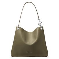 MICHAEL KORS Christina priekinis logotipas karvės odos Rankinė Tote rankinė pirkinių krepšys peties krepšys didelis dydis moteriškas alyvuogių žalias žalia