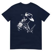 Retro Cowboy Old Western West Gun Revolver Countryunisex Tshirt S