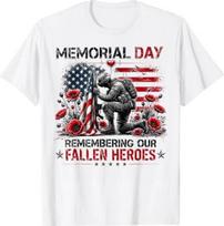 Memorial Day Remembering Our Fallen Heroes Patriotic Us Flag Tshirt S