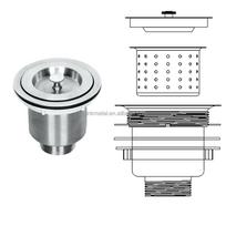 4-1/2 colio 304 nerūdijančio plieno virtuvinio kriauklės nutekėjimo surinkimo filtras (as the picture,Stainless Steel) white