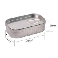 Sardine Can Shaped Storage Tin Box Portable Metal Material Sealed Jar With Lid For Storing Small Items Household Goods