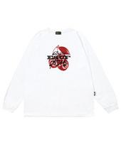 Escape From Red Cherry Bomb Print Long Sleeve White L