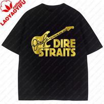 Dire Straits Unisexs TShirt New Fashion Summer 2 Side Printed Tee Vintage Popular Ropa Hombre Crewneck Short Sleeved Y2k Clothes S
