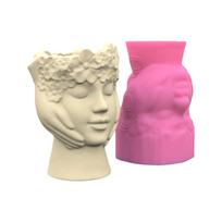 Resin Vase Molds Flower Vase Molds Artistic Human Figure Shape Silicone Planter Molds Hand-Making Supplies for Flowerpot 1