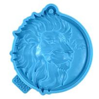 Semi-stereoscopic Lionhead Silicone Mold for DIY Keychain Epoxy Resin Jewelry 1 mėlyna