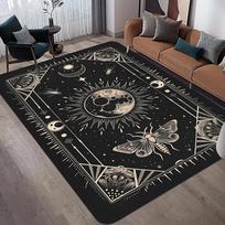 Raganos Saulės Mėnulio Pentagramos Gotikinis Plotas Kilimas Neslystantis Altoriaus Kilimas Svetainei Sofai Stalui Dekoras Durų Kilimėlis 40cm x 60cm