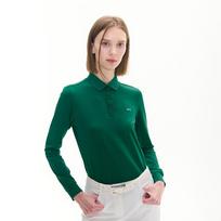 Louis Castel Women'S Collar Logo Contrast Print Solid Long Sleeve T-Shirt See Notation/105