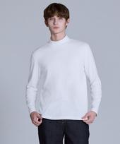 Basic House Poly-Spandex Reversible Half-Neck Long-Sleeve T-Shirt White Lyts7101 Mg/110