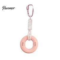 Grip Ring Keychain Silicone Keychain, Strengthener with Carabiner & Braided Stress Relief Hand Tool Rope, Hanging Strength Training Ring, Men rožinė