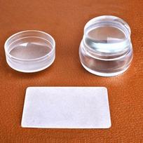 Easy to Clean Easy to Use Nail Art Stamper + Scraper Silicone Clear 2.2