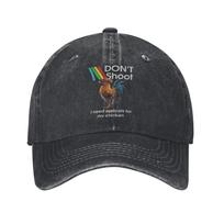Washed Baseball Cap Don' Shoot Game Arc Raiders Rooster Summer Trucker Hat For Unisex Adult Vintage Running Hippie Sun Snapback Cap One Size