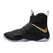 Nike LeBron Zoom Soldier 10 Black Gold Black Gold Yellow Gold 885682-991 44 juoda