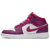 Jordan Air Jordan 1 vidutinio aukščio krepšinio batai Balti Violetiniai Unisex 555112-661 38 violetinė
