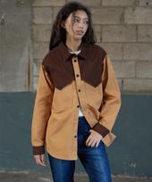 Mc Wood Gun Labor 2114 Utility Color Block Yorke Brown Western Shirt L