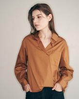 Oqual Crop Wrap Shirt Camel/M