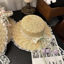 Wide Brim Outing in Spring Tulip Hat Flower Summer Beach Sun Hat  Beautiful Scenery violetinė