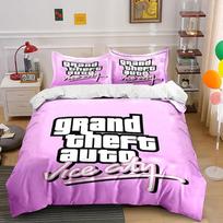 Grand Theft Auto Bedding Set  Bedding Duvet Cover Set Duvet Cover Pillowcases  (1 * Duvet Cover 2 * Pillowcases, without duvet insert) 135x200cm