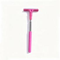 Adjustable Telescopic Rearview Mirror Squeegee  Vehicle Maintenance rožinė raudona spalva