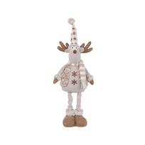 Kalėdų sniego senio teleskopinė lėlė megzta briedis Sniego senelis lėlė lango dekoravimas Kalėdų papuošalai One Size