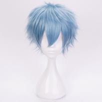 Professional  Anime My Hero Academia Boku no Hiro Akademia Shigaraki Tomura Wigs Short Gray Blue Hair Curly Cosplay Wig + Wig Cap One Size