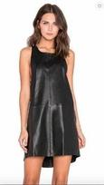 Genuine Lambskin Casual Party Soft New Trendy Women Dress Black Handmade Leather S juoda