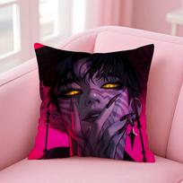 Saja Boys Kpops D-Demon H-Hunters Pillow Case Pattern Printed Pillowcase For Living Room Sofa Cushion Cover & Bedroom Decor double sided printing:30X30cm