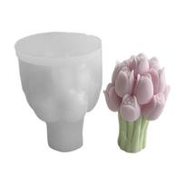 Beautiful Resin Silicone Moulds Ornaments Molds Tulips Bouquets Shaped Statue Molds Silicone Candle Moulds for Crafting 1