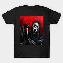 Men Black Print T-shirt Scream No-Cut Transfer Paper Print Cotton Tshirt S juoda