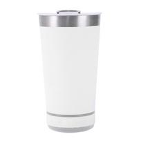 Nešiojama muzikinė puodelis su butelių atidarytuvu Nerūdijančio plieno 16oz Termosinė puodelis Muzikinė puodelis Belaidis „Bluetooth“ garsiakalbis Audio termoso puodelis 16oz juoda