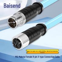 Baisende M12 8-Pin X-Type Profinet High-Flex Industrial Ethernet Cable