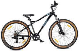 MTB kalnų dviratis 27,5 colio, 7 pavarų, komunijos proga, aliuminis, lengvas, amortizatorius, diskiniai stabdžiai Shimano, rėmas M 17 colių, Verdant Shred juodas