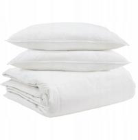 vidaXL Kołdra z poduszką 3 pcs Biały puch (3376988 VidaXL) | 3376988 VidaXL | 8721288610270