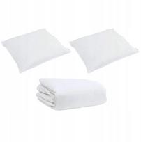 vidaXL Kołdra Other z poduszką 3 pcs Biały Puch (3377093 VidaXL) | 3377093 VidaXL | 8721288611321