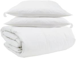 vidaXL Kołdra Inny z poduszką 3 pcs biały 240 x 220 cm puch Lumarko! (3377158 VidaXL) | 3377158 VidaXL | 8721288611970