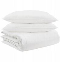 vidaXL Kołdra z poduszką 3 pcs Biały Puch (3376979 VidaXL) | 3376979 VidaXL | 8721288610188