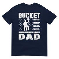 Bucket Dad Baseball Coach Vintage American Flag Fathers Day Tshirt S