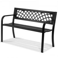 Lauko suoliukas, 52.5x116.3x76.2 cm, juoda, metalas