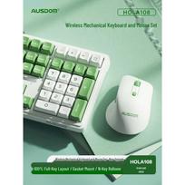AUSDOM HOLA108 108-Key Wireless Mechanical Keyboard and Mouse Set