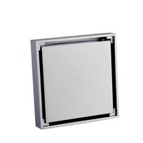 Tile Insert Floor Drain Anti Odor Bathroom Shower Waste Water Drain Brass Conceal Square Floor Drain (Silver,Brass) sidabras