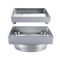 Bathroom Shower Drain 115*115mm Brass Chrome Anti-odor Floor Drain (as the picture,Stainless Steel)