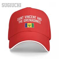 Unisex Sandwich SAINT VINCENT AND THE GRENADINES Flag And Font Baseball Cap Men Women Hip Hop Caps Snapback Golf Hat Fishing One Size