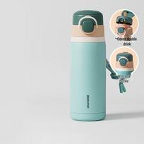 BEDDYBEAR Portable Dual-Drink Straw Sports Water Bottle 520ml