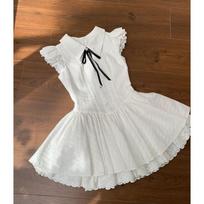 Girls French Solid Bow Tutu Dress Loose Elegant Princess Gown for Big Kids 120