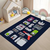 Retro Pixel Game Accessories Pattern Carpet Non-Slip Soft Mat for Living Room Bedroom Gamer Room Home Decor 40cm x 60cm